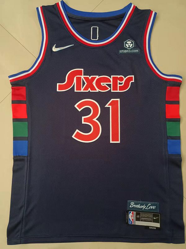 Men Philadelphia 76ers #31 Curry Blue 2022 City Edition Nike NBA Jersey->boston celtics->NBA Jersey